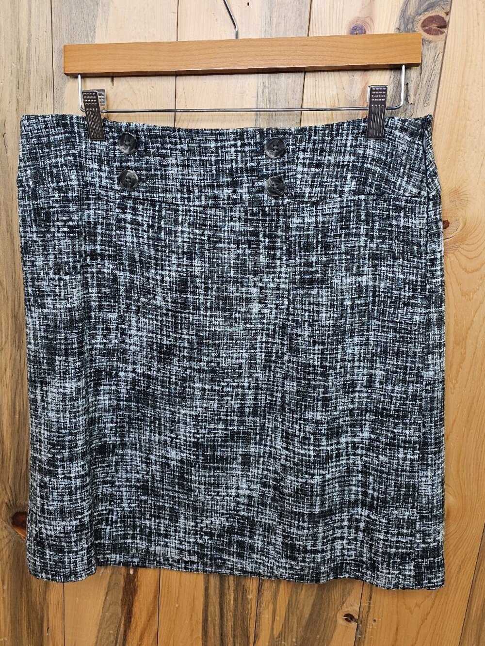Ann Taylor Grey Tweed Textured Skirt Size 10